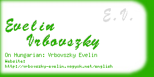 evelin vrbovszky business card